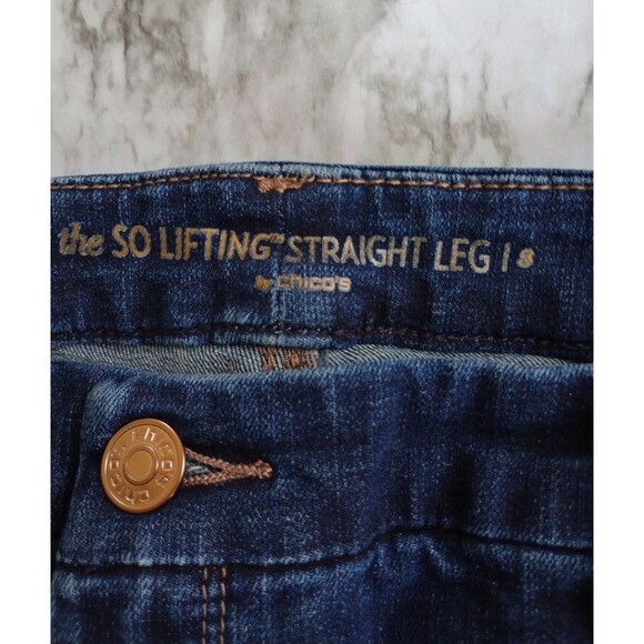 Chico's So Lifting Straight Leg Denim Jeans Size XL 16 - Picture 5 of 8